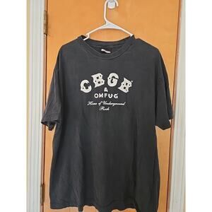 VINTAGE CBGB T Shirt XL Black OMFUG Underground NYC Grunge Punk Rock 90s Y2K